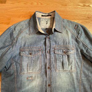 Mercury MFG Co. Chambray Macal Woven Shirt by Dime City Cycles